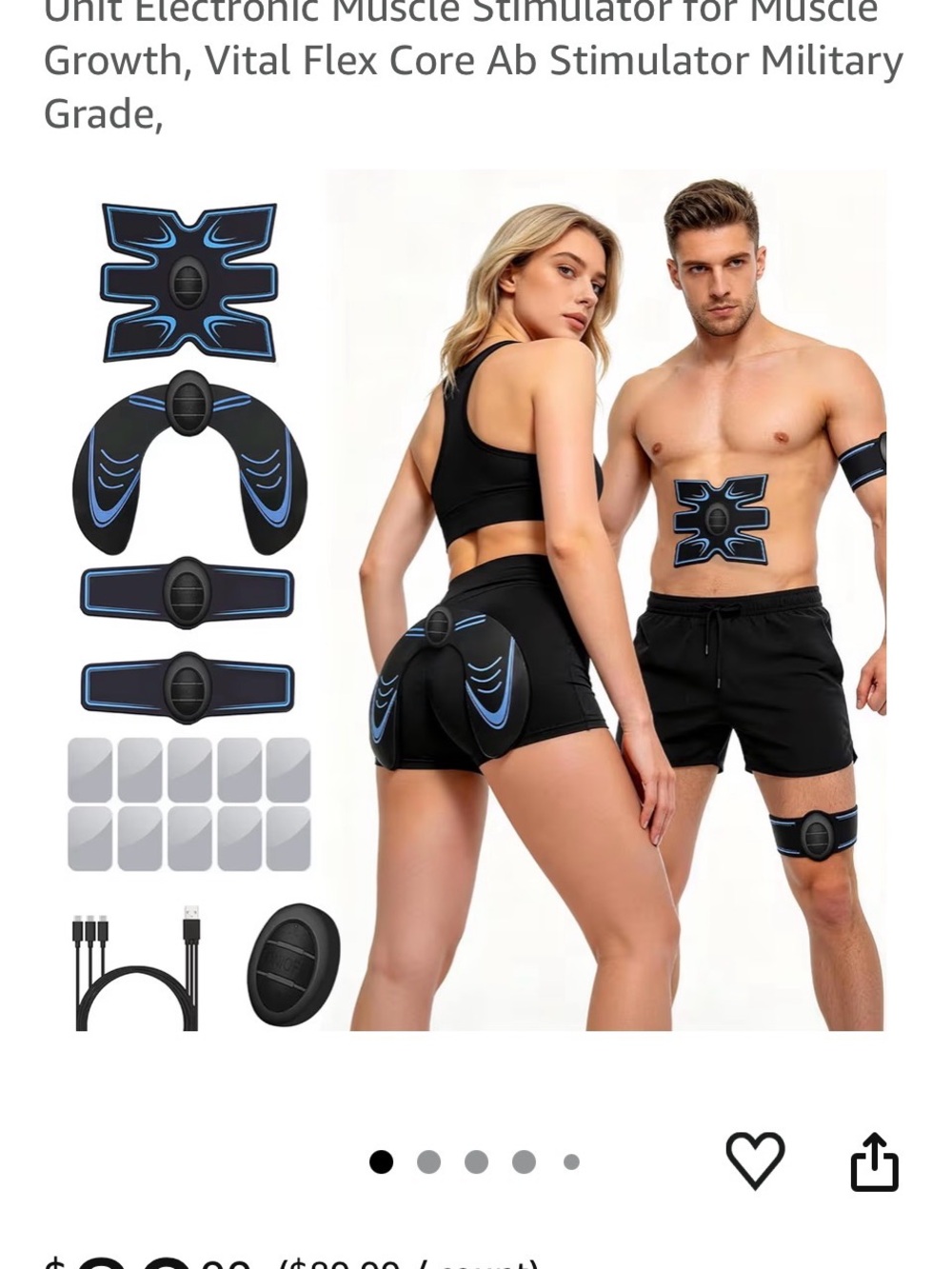 Tactical x abs Stimulator Abdominal for Arms, Abdomen, Thighs and Buttocks Toner